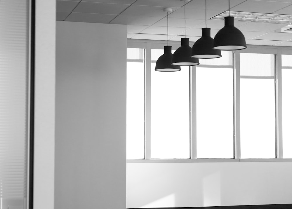 High-resolution photo of a minimalist office space with clean lines and natural light.